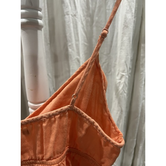 Vintage Old Navy Y2K Babydoll Cotton Tank Top Size M Tie Waist Ruffle Top Dainty - Picture 6 of 11